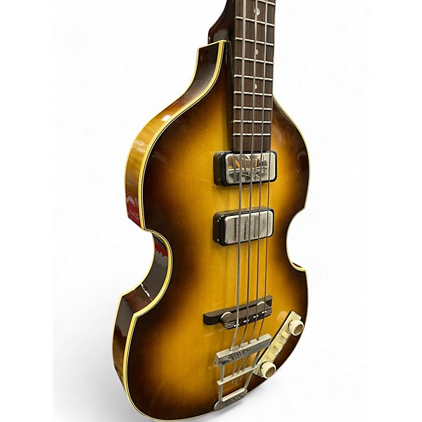 Used 2002 Hofner CAVERN Sunburst Electric Bass Guitar