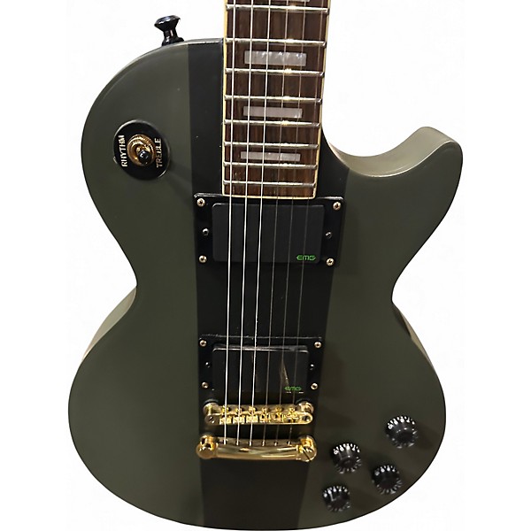 Used 2026 Epiphone Les Paul Custom Green Solid Body Electric Guitar