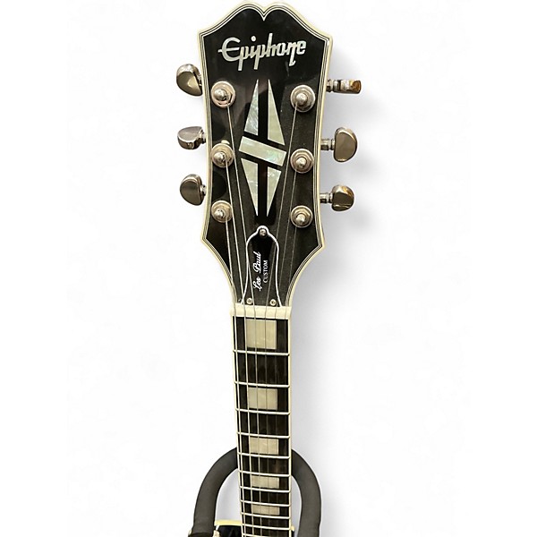 Used Epiphone Les Paul Custom SILVER BURST Solid Body Electric Guitar