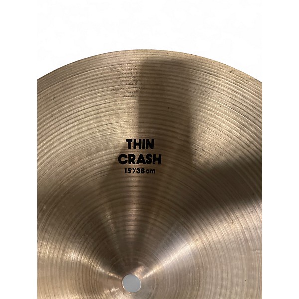 Used Zildjian 15in Thin Crash Cymbal
