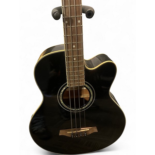 Used Ibanez AEB10E Black Acoustic Bass Guitar