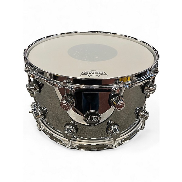Used DW 14X8 Performance Series Steel Snare Metallic Silver Drum
