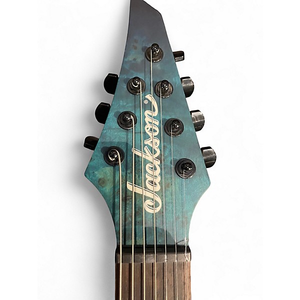 Used Jackson FSR Pro Series DKA7 Dinky 7 String CHLORINE BURST Solid Body Electric Guitar