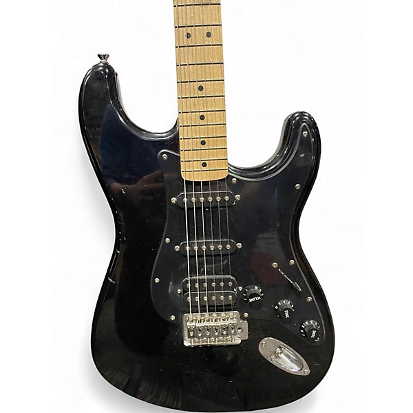 Used 2024 Squier Squier Sonic Stratocaster HSS BLACK Solid Body Electric Guitar