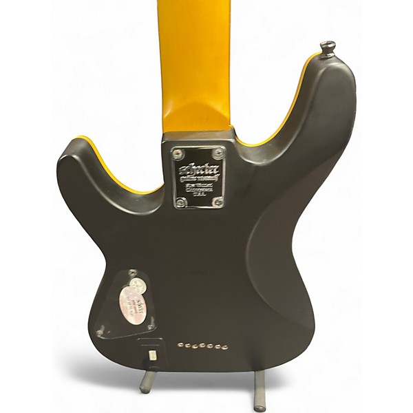 Used Schecter Guitar Research Demon 7 String Black Solid Body Electric Guitar