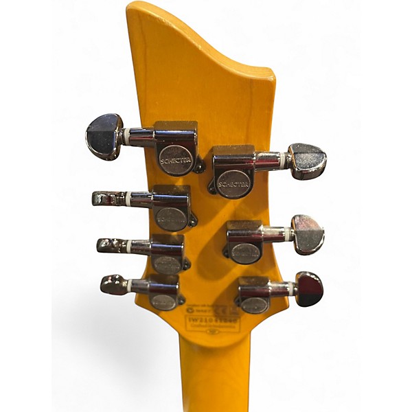 Used Schecter Guitar Research Demon 7 String Black Solid Body Electric Guitar