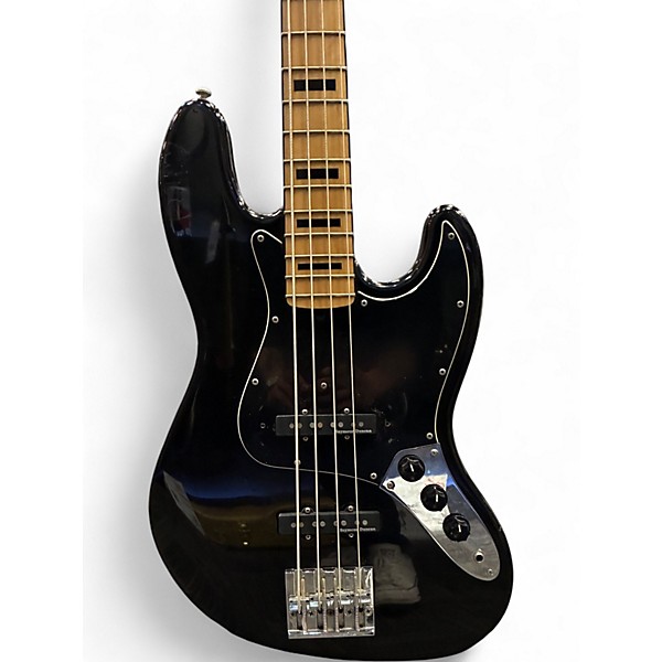 Used Fender American Standard Jazz Bass Black Electric Bass Guitar