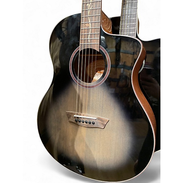 Used Washburn bts9vcech-d Charcoal Acoustic Guitar