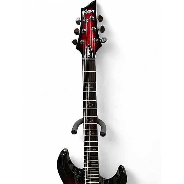 Used Schecter Guitar Research Demon 6 Cherry Burst Solid Body Electric Guitar