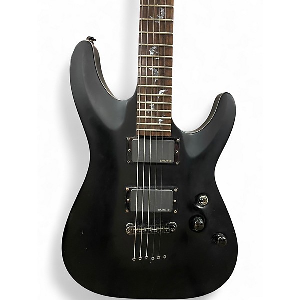 Used Schecter Guitar Research Damien 6 Black Solid Body Electric Guitar