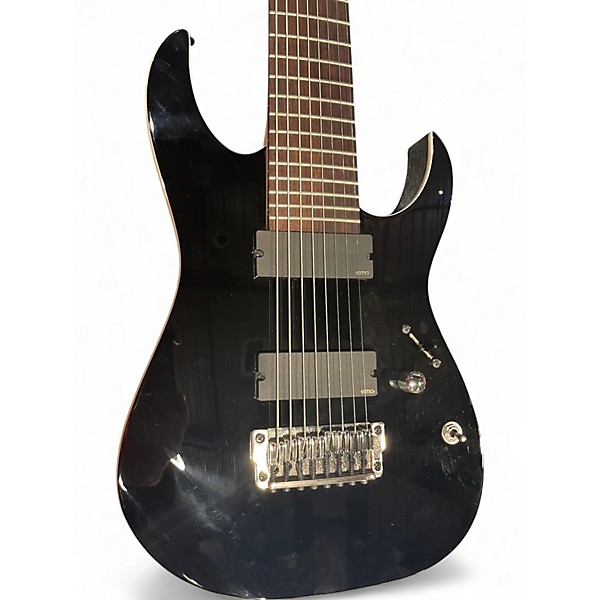 Used Ibanez RGIR28FE Iron Label 8 String Black Solid Body Electric Guitar