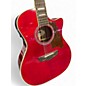 Used D'Angelico PREMIER FULTON Crimson Red Trans 12 String Acoustic Electric Guitar