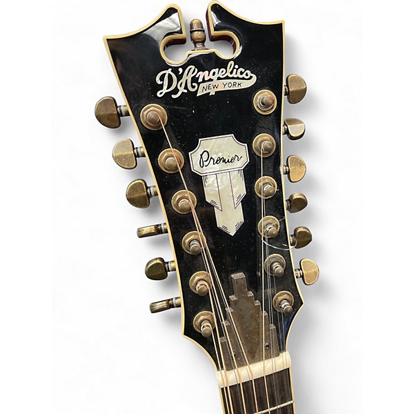 Used D'Angelico PREMIER FULTON Crimson Red Trans 12 String Acoustic Electric Guitar