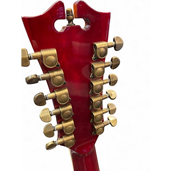Used D'Angelico PREMIER FULTON Crimson Red Trans 12 String Acoustic Electric Guitar