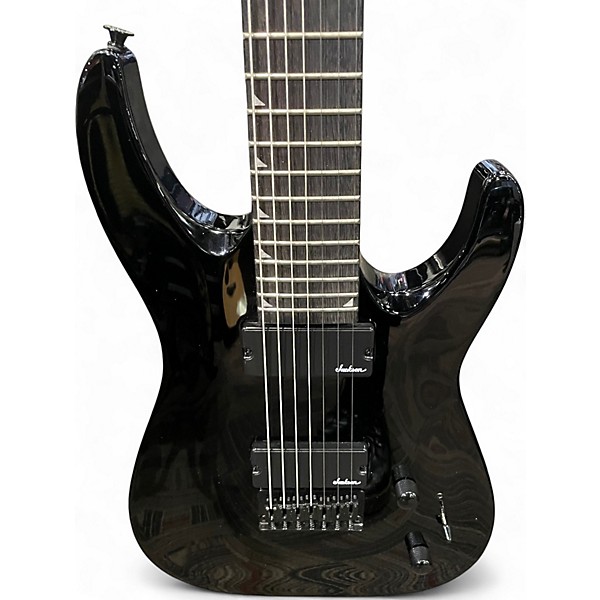 Used Jackson JS22-7 Dinky 7 String Black Solid Body Electric Guitar