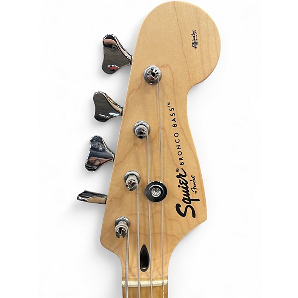 Used Squier Bronco Black Electric Bass Guitar