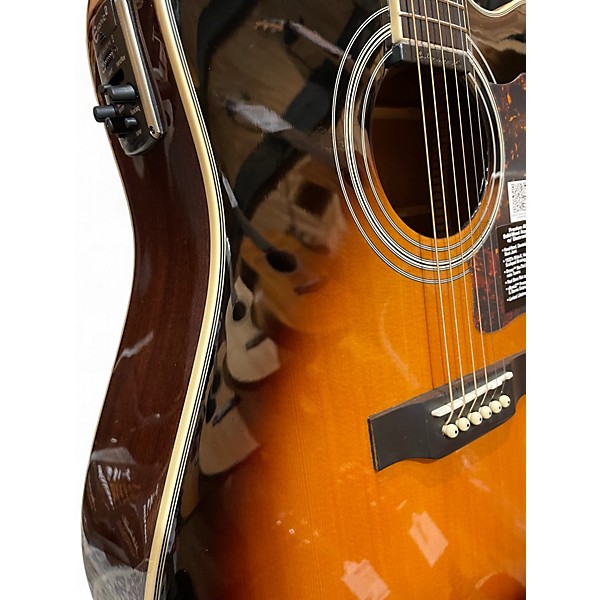 Used Epiphone Masterbuilt DR-500MCE Tobacco Burst Acoustic Electric Guitar