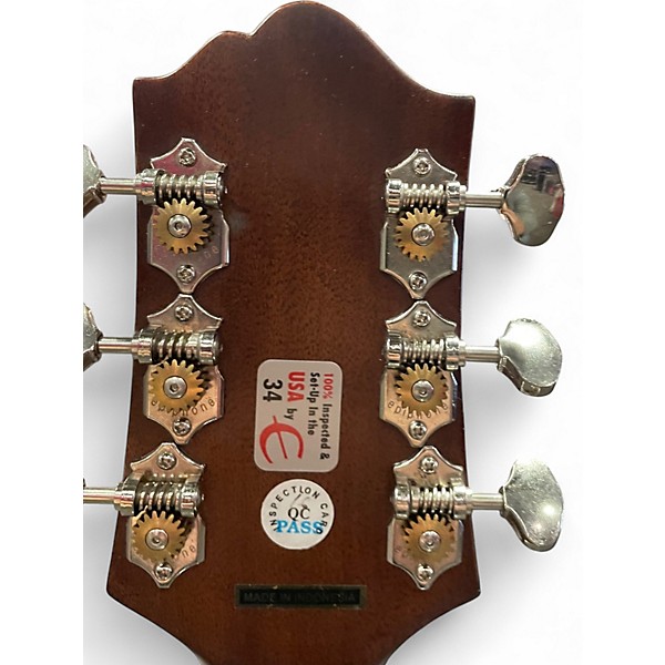 Used Epiphone Masterbuilt DR-500MCE Tobacco Burst Acoustic Electric Guitar