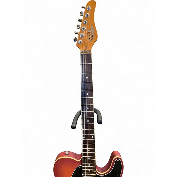 Used Schecter Guitar Research Diamond Series PT Magenta Burst Solid Body Electric Guitar