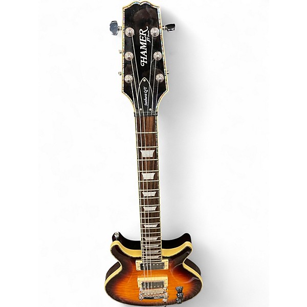 Used Hamer XT Series Double Cut Quilted Sunburst Solid Body Electric Guitar