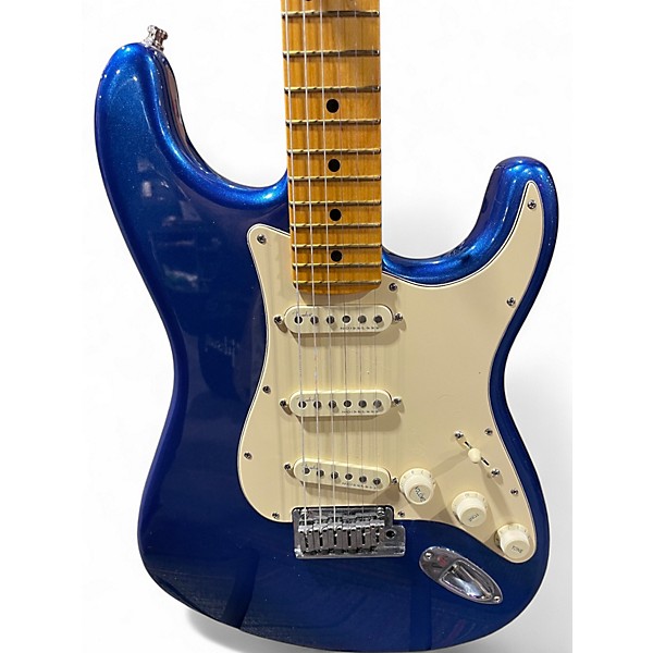 Used 2021 Fender American Ultra Stratocaster Blue Solid Body Electric Guitar