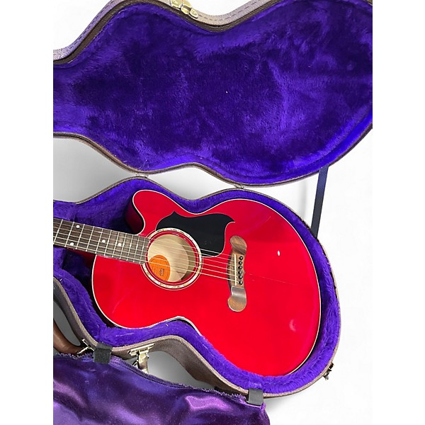 Vintage 1997 Gibson EC10 Standard red Acoustic Electric Guitar