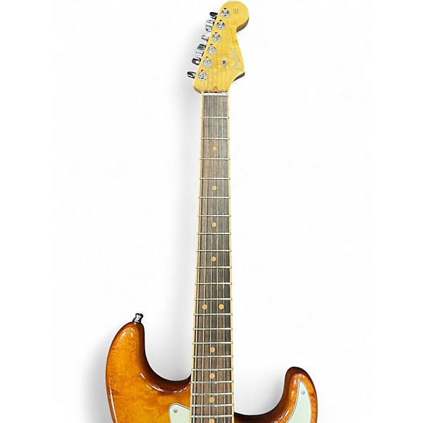 Used Fender Fender Select Stratocaster Exotic Quilt Ice Tea Solid Body Electric Guitar