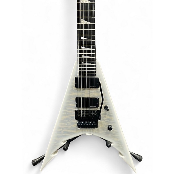 Used Jackson kv7 corey beaulieu white quilt Solid Body Electric Guitar