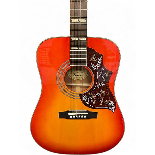Used Epiphone Hummingbird Pro 2 Color Sunburst Acoustic Electric Guitar