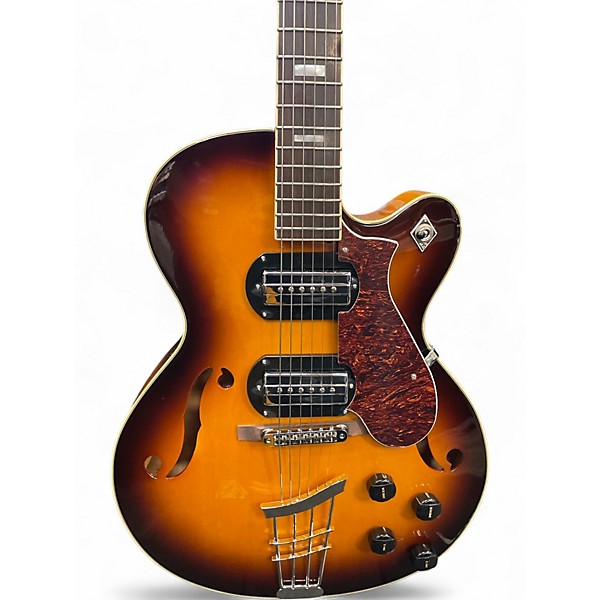 Used Harmony H62 Reissue Sunburst Hollow Body Electric Guitar