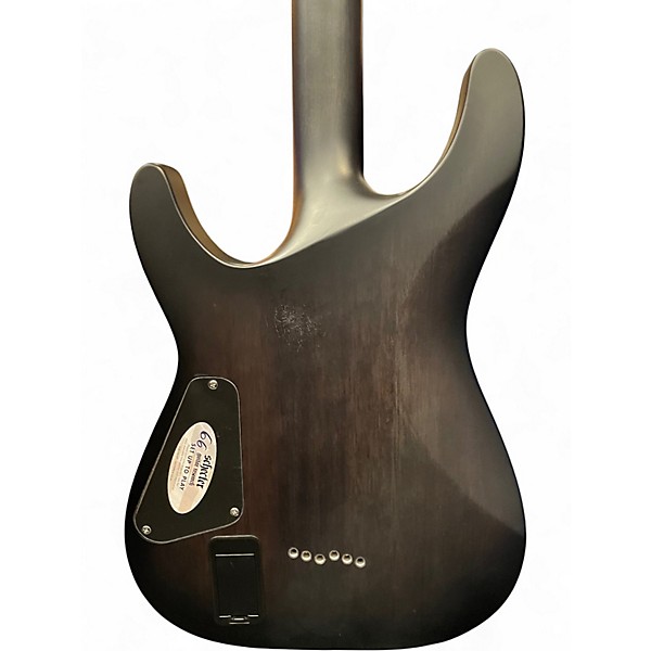 Used Schecter Guitar Research C1 Platinum Trans Black Solid Body Electric Guitar