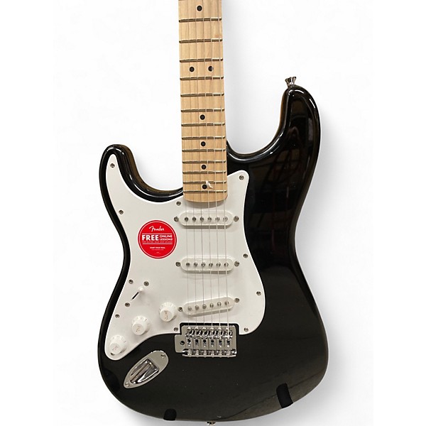 Used Squier Sonic Stratocaster Black Solid Body Electric Guitar