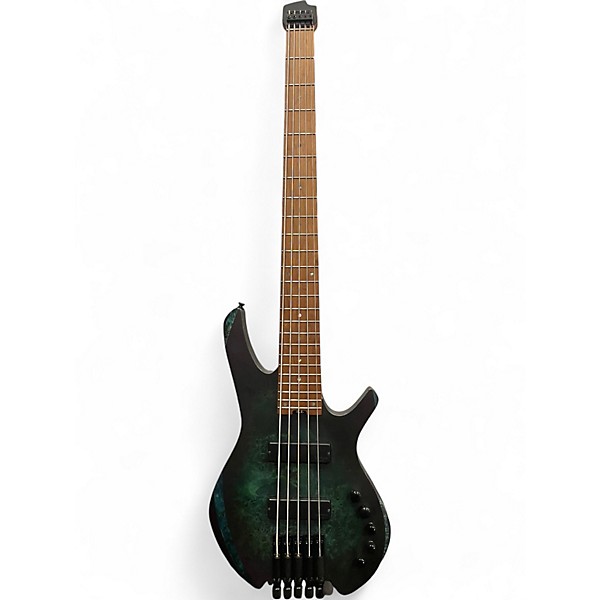 Used Cort Space 5 Green Electric Bass Guitar