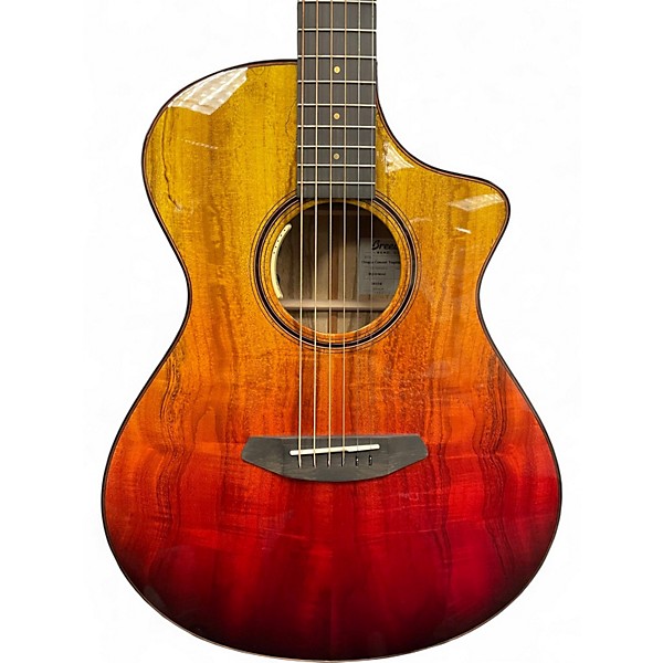 Used Breedlove Oregon Concert CE Tequila Sunrise Acoustic Electric Guitar