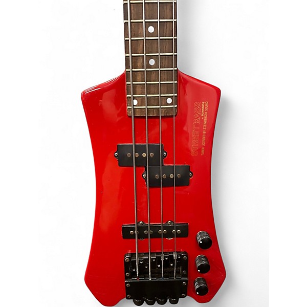 Used Burnside Street Bass Red Electric Bass Guitar
