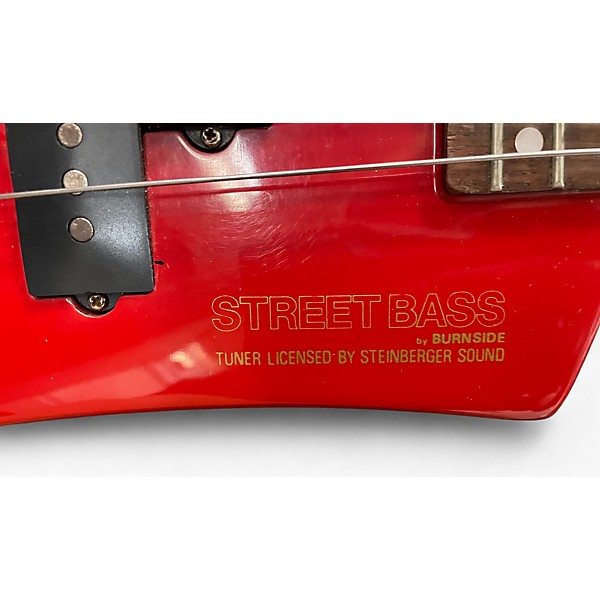 Used Burnside Street Bass Red Electric Bass Guitar