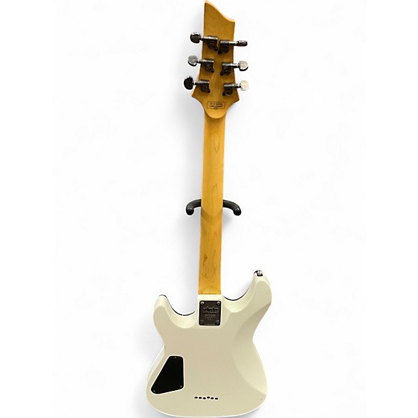 Used Schecter Guitar Research OMEN 6 DIAMOND SERIES Vintage White Solid Body Electric Guitar
