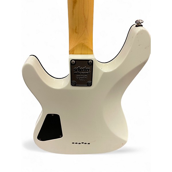 Used Schecter Guitar Research OMEN 6 DIAMOND SERIES Vintage White Solid Body Electric Guitar