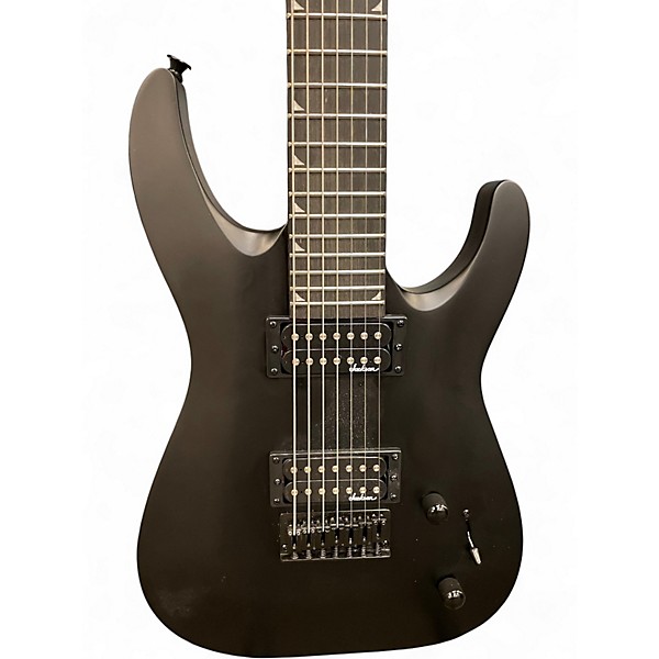 Used Jackson JS22-7 Dinky 7 String Satin Black Solid Body Electric Guitar