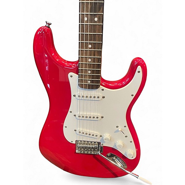 Used Squier Bullet Stratocaster Candy Apple Red Solid Body Electric Guitar