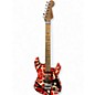 Used EVH Striped Series Frankie RED WHITE STRIPE Solid Body Electric Guitar
