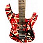 Used EVH Striped Series Frankie RED WHITE STRIPE Solid Body Electric Guitar