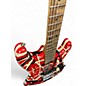 Used EVH Striped Series Frankie RED WHITE STRIPE Solid Body Electric Guitar
