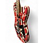 Used EVH Striped Series Frankie RED WHITE STRIPE Solid Body Electric Guitar