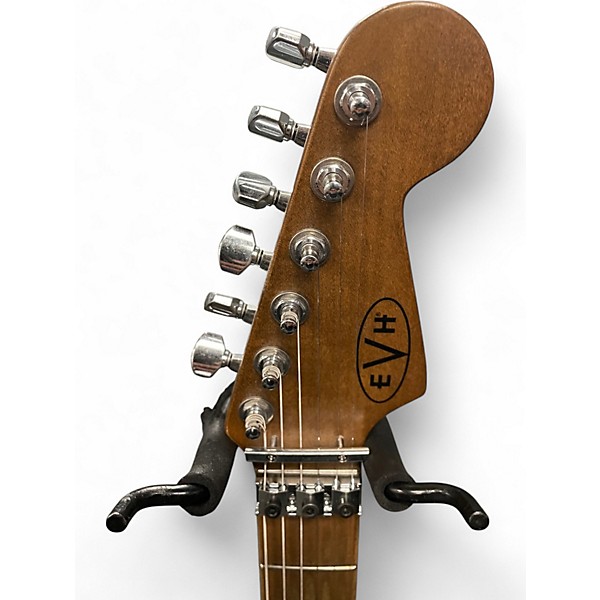 Used EVH Striped Series Frankie RED WHITE STRIPE Solid Body Electric Guitar