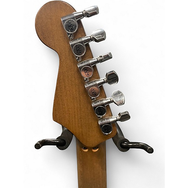 Used EVH Striped Series Frankie RED WHITE STRIPE Solid Body Electric Guitar