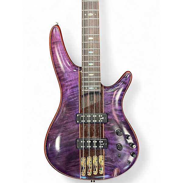 Used Ibanez SR2400 Purple Electric Bass Guitar