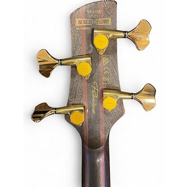 Used Ibanez SR2400 Purple Electric Bass Guitar