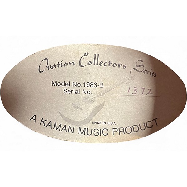 Used Ovation COLLECTORS SERIES 1983 Charcoal Acoustic Electric Guitar