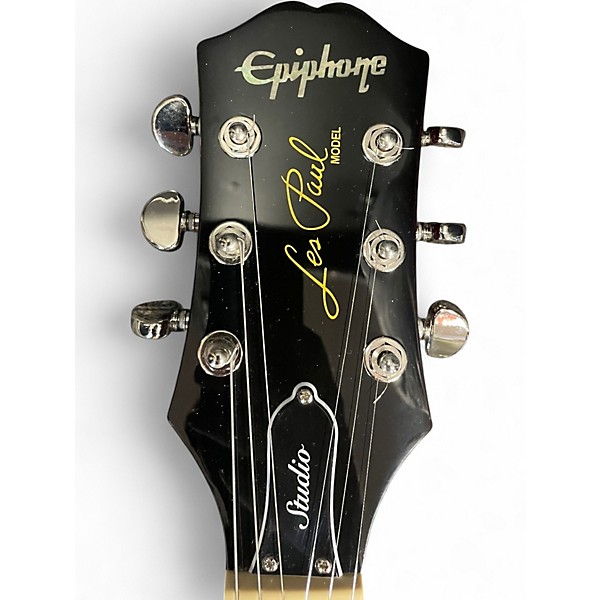 Used 2023 Epiphone Les Paul Studio Wine Red Solid Body Electric Guitar